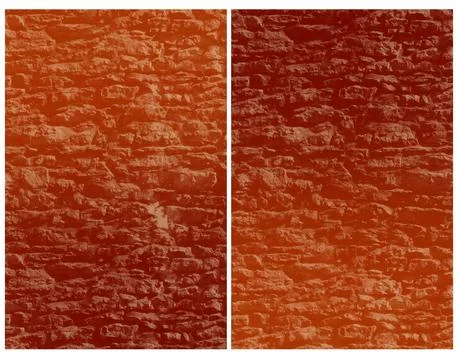 Terracotta Brick Wall Texture Diptych Background Stock Illustration