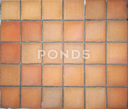 Terracotta floor tiles Stock Photos