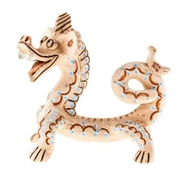Terracotta folkloristic dragon Stock Photos
