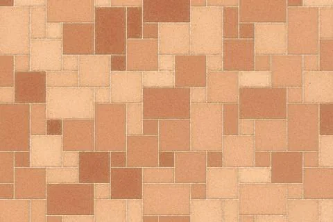 Terracotta interlocking rectangular stone tile floor texture for outdoor patio Stockillustratie