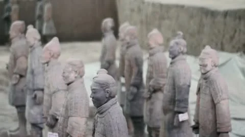 Terracotta Pit 1 side view Stock Footage 11401990