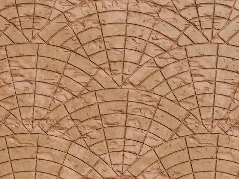 Terracotta Stone Cobblestone Pavement Pattern Background Stock Illustration