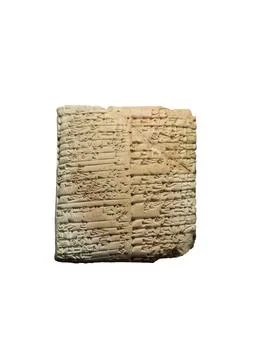 Terracotta sumerian cuneiform tablet from Third Dynasty of Ur, 2030 BCE Fotos Stock