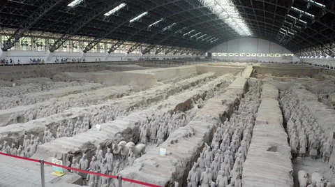 Terracotta Warriors, pit 1 Stock Footage 40669166