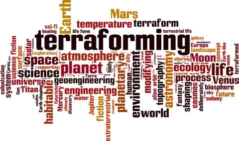 Terraforming word cloud Stock Illustration