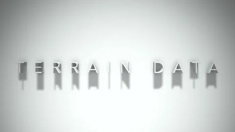 Terrain data 3D title animation with shadows on a white background Stock Footage 298006249