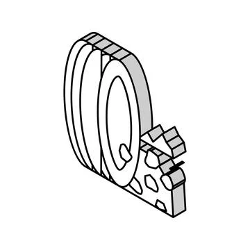 Terrain tires isometric icon vector illustration Illustrazione stock