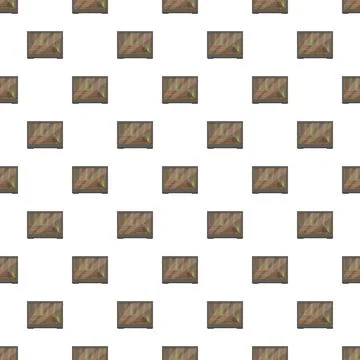 Terrarium boxes seamless pattern repeating texture background Illustrazione stock