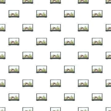 Terrarium pattern forming a seamless background design Illustrazione stock