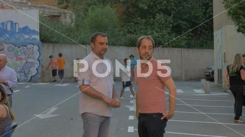 Terrassa mayor alcalde Jordi Ballart Boada people politician city talking Stock Photos