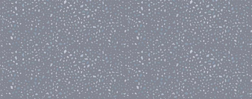 Terrazo flooring seamless pattern. Vector realistic asphalt texture with grey Stock Illustration