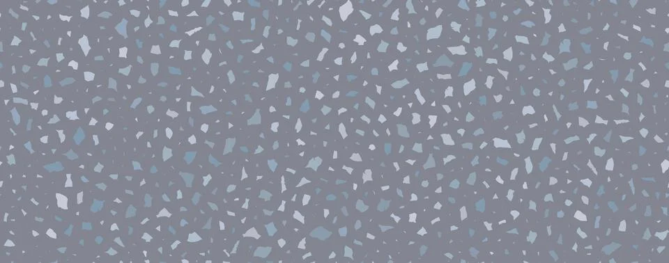 Terrazo flooring seamless pattern. Vector realistic asphalt texture with grey Stock Illustration