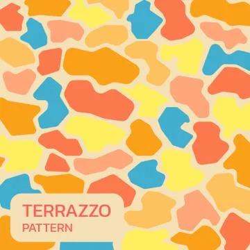 Terrazzo background modern abstract pattern minimal mable with space for your Stock Illustration
