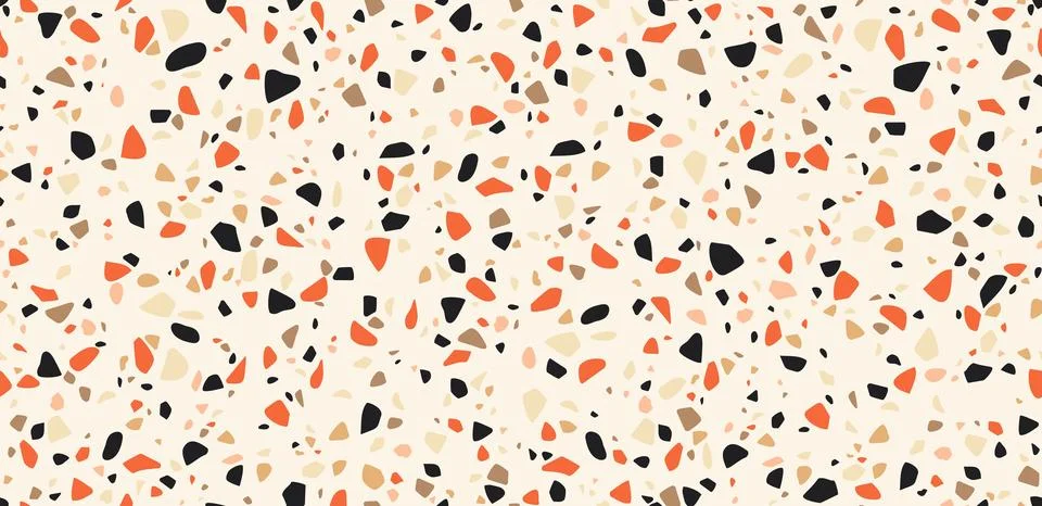 Terrazzo ceramic tile pattern of marble mosaic Stock Illustration