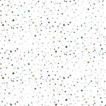 Terrazzo Chaotic Dots Seamless Pattern Stock Illustration