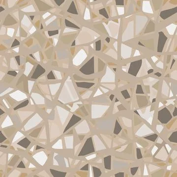 Terrazzo floor, seamless pattern. Crack stone mosaic. Vector Stock Illustration