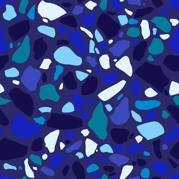 Terrazzo floor tile, stone texture. Vector Stock Illustration