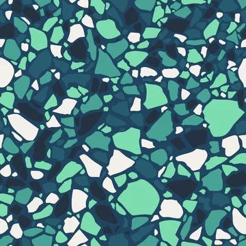 Terrazzo floor. Tile with stone texture. Vector background Stock Illustration