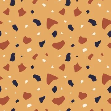 Terrazzo flooring seamless pattern. Classic Italian mosaic repeating background Stock Illustration
