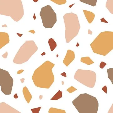 Terrazzo flooring seamless pattern. Classic Italian mosaic repeating background Stock Illustration
