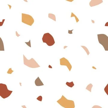 Terrazzo flooring seamless pattern. Classic Italian mosaic repeating background Stock Illustration