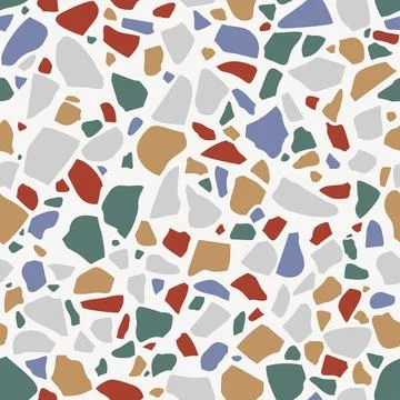 Terrazzo flooring, seamless pattern. Vector Stock Illustration