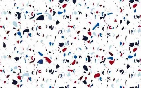 Terrazzo flooring vector seamless pattern. Repeating background with natural Illustrazione stock