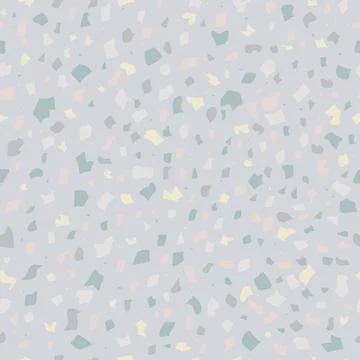 Terrazzo flooring vector seamless pattern. Modern stone color pastel marble w Stock Illustration
