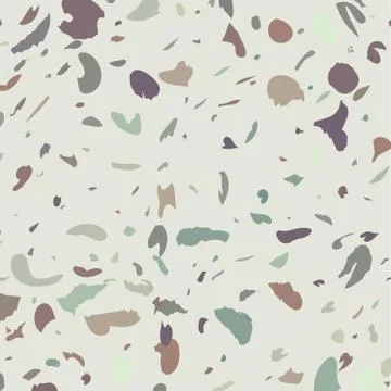 Terrazzo imitation seamless pattern background. Abstract vector texture design Stock Illustration