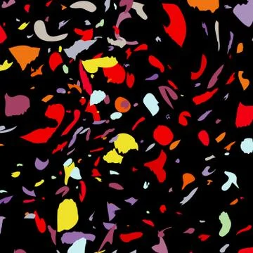 Terrazzo imitation seamless pattern background. Abstract vector texture design Stock Illustration