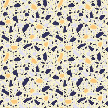 Terrazzo luxury style vector seamless pattern. Marble, stone, granite, glass イラスト素材