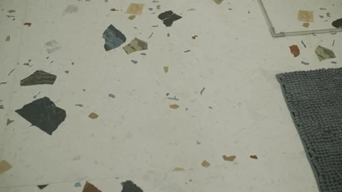 Terrazzo marble flooring seamless texture. Natural stones, granite, marble Stock Footage 265317775