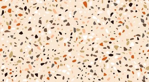 Terrazzo mosaic ceramic tile pattern background Stock Illustration