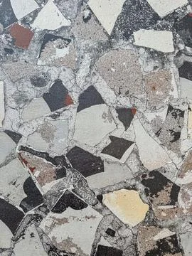 Terrazzo mosaic ceramic tile pattern, marble stone texture background Stock Photos
