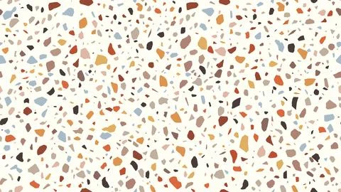 Terrazzo mosaic pattern, terazzo marble floor tile Stock Illustration