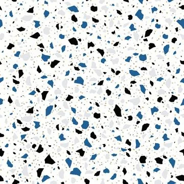 Terrazzo mosaic tile pattern, marble floor texture Stock Illustration