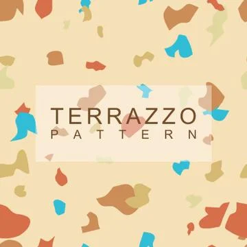 Terrazzo pattern background abstract design minimal art style smooth and clea Stock Illustration