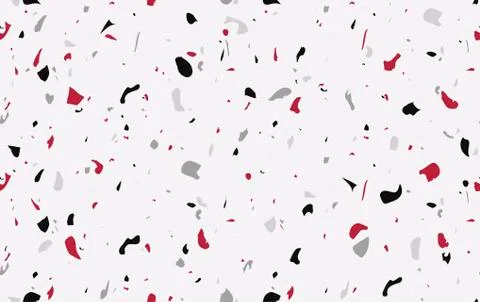 Terrazzo pattern design. Granite textured shapes. Marble surface. Mosaic floor Stock Illustration