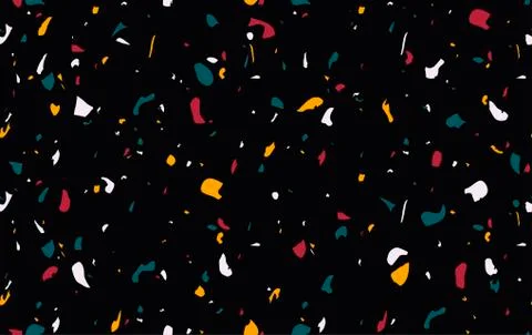 Terrazzo pattern design with natural stone, granite, glass, quartz, concrete Illustrazione stock