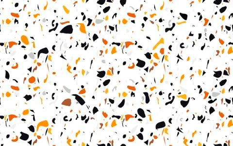 Terrazzo pattern design with natural stone, granite, glass, quartz, concrete Stock Illustration