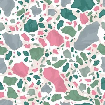 Terrazzo pattern. Veneziano composite texture italian mosaic, granite flooring Illustrazione stock