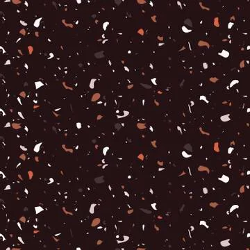 Terrazzo repeating seamless pattern. Texture composed of natural stone, glass Stock Illustration