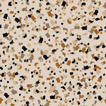 Terrazzo seamless pattern. Abstract mosaic in boho style 스톡 일러스트