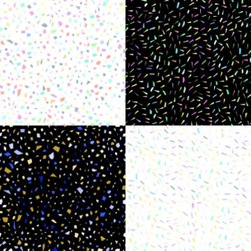 Terrazzo Seamless pattern abstract texture, geometric flooring material, chip Stock Illustration