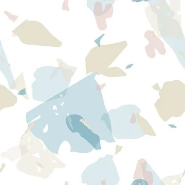 Terrazzo seamless pattern. Blue classic flooring Stock Illustration