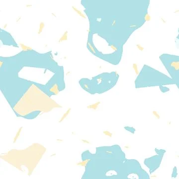 Terrazzo seamless pattern. Blue classic flooring 스톡 일러스트