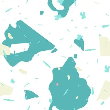 Terrazzo seamless pattern. Blue classic flooring Stock Illustration