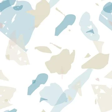 Terrazzo seamless pattern. Blue classic flooring 스톡 일러스트