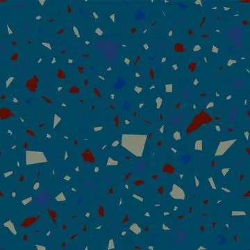 Terrazzo seamless pattern. Brown classic flooring Stock Illustration