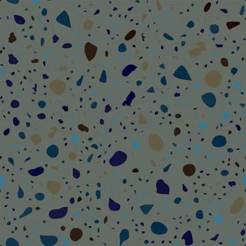 Terrazzo seamless pattern. Brown classic flooring Illustrazione stock